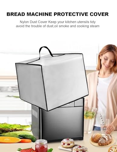 Bread Maker Cover Bread Machine Lid Anti-static Heat-resistant Nylon Silver