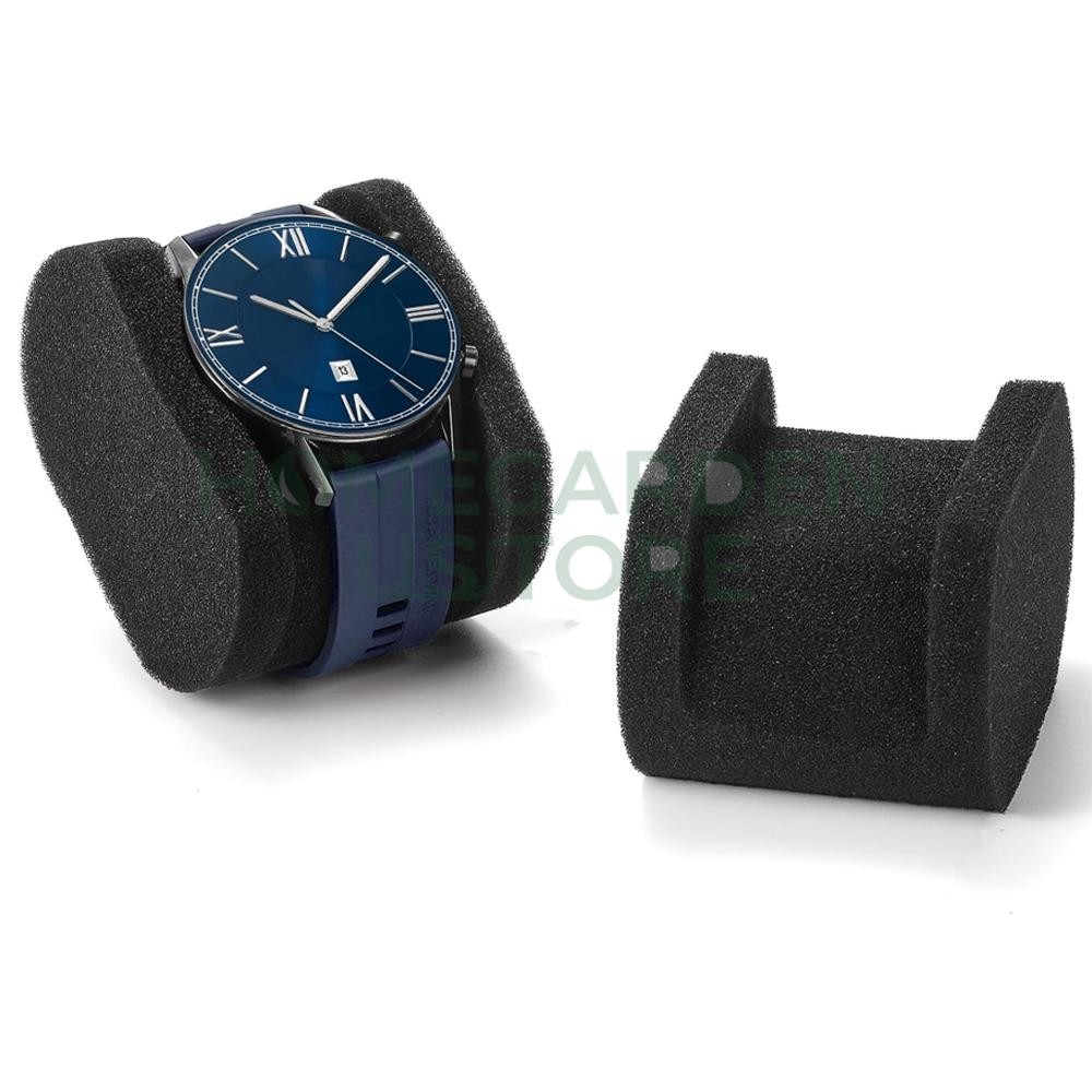 5-Compartment Portable Watch box - With Handle, Flip-Top Lid, and Soft Lining