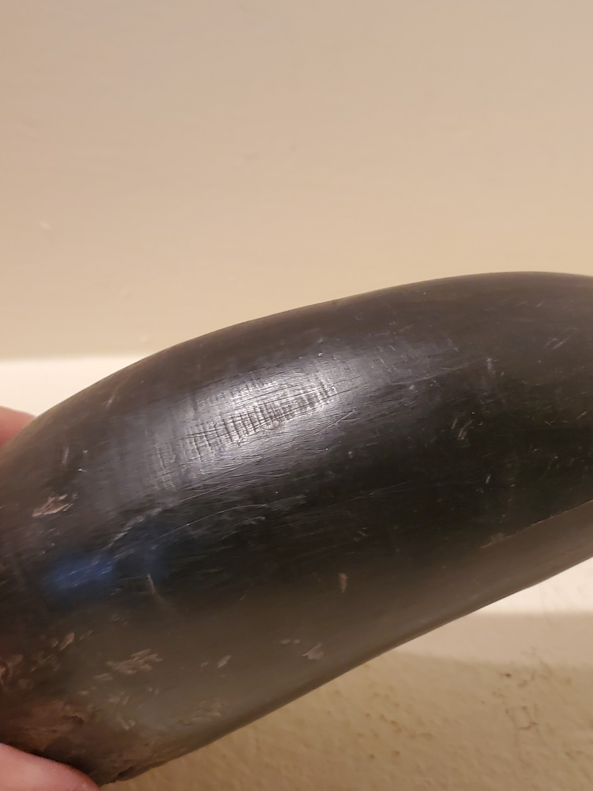 Antique OLD Native American Indian plains bison horn spoon 19th c.