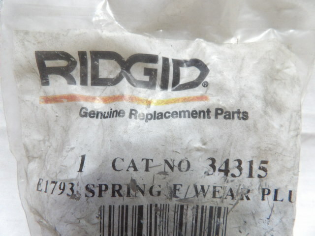 Ridgid E1793 Spring Wear Plug 34315 (Pkg of 5)