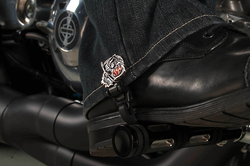 4" Grim Reaper Biker Boot Straps