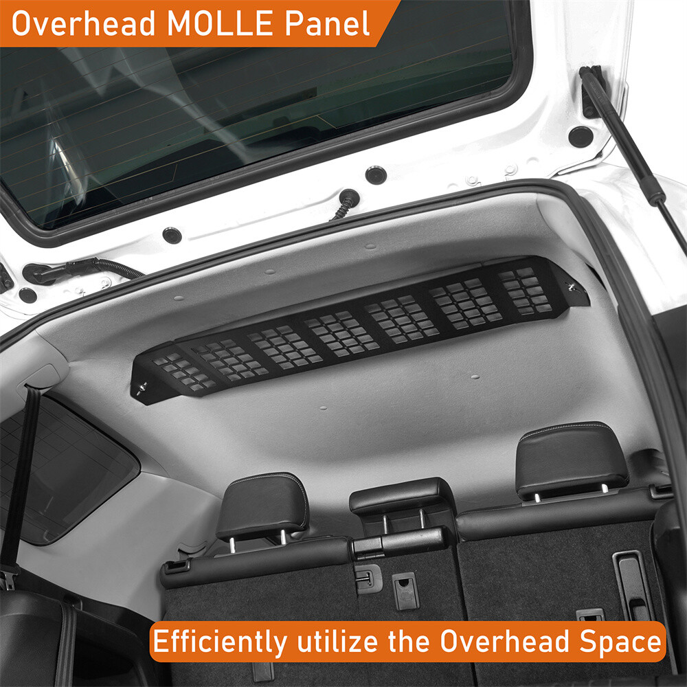 Fit Toyota 4Runner 2010-2024 Rear Overhead Top Storage MOLLE Panel System Metal