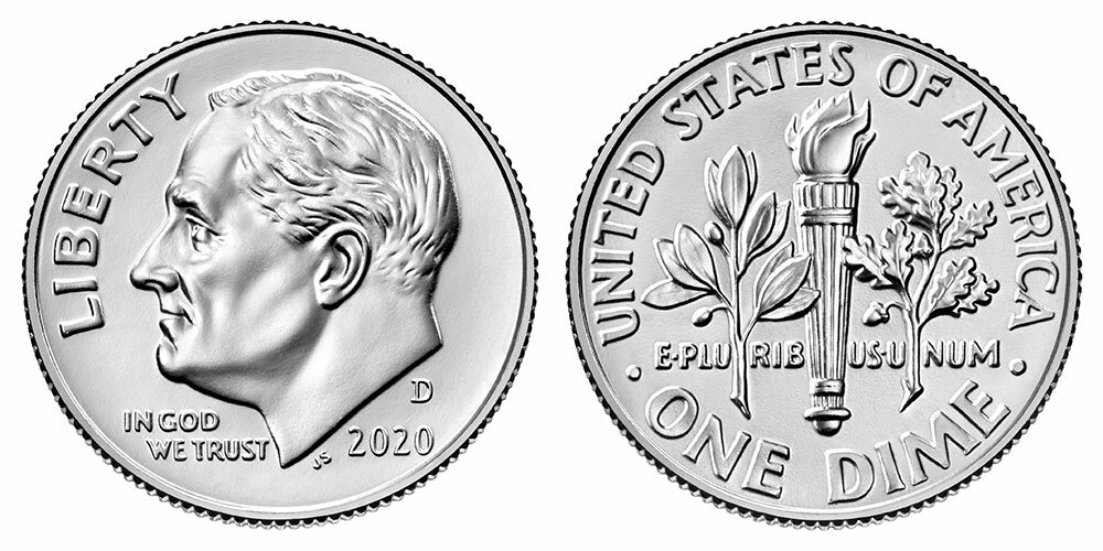 2020 D Roosevelt Dime - Brilliant Uncirculated