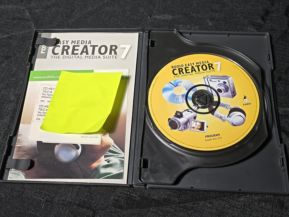 Roxio Easy Media Creator 7 The Digital Media Suite Content & Program CDs W/ Key