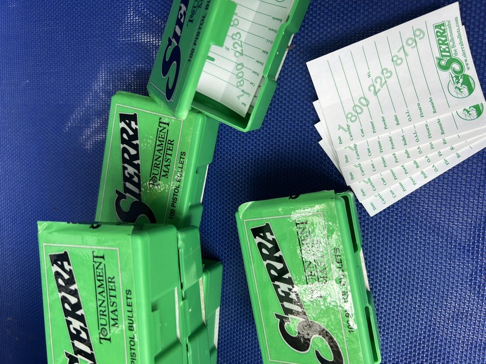 6 - Vintage Empty Sierra Ammo Boxes Rifle Bullets 9 mm Plastic