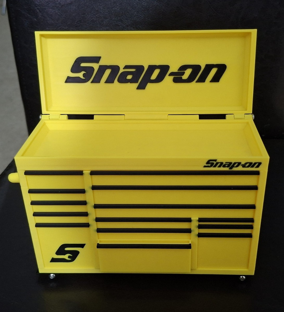 Snap-On Mini High Quality 3D Printed Toolbox (Yellow)
