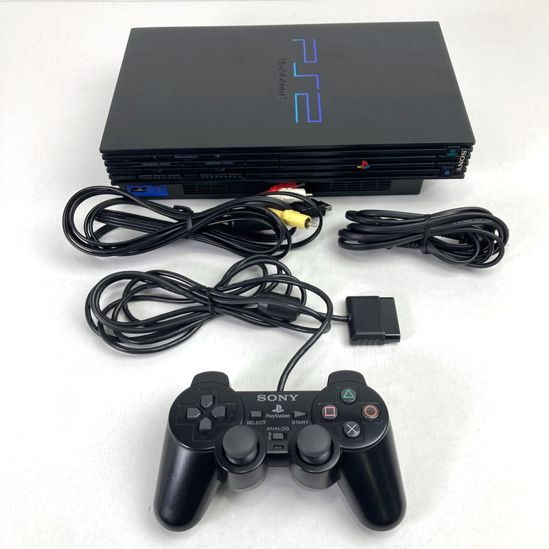 Sony PlayStation 2 PS2 SCPH-30000 Black Console Tested With Controller, Cable