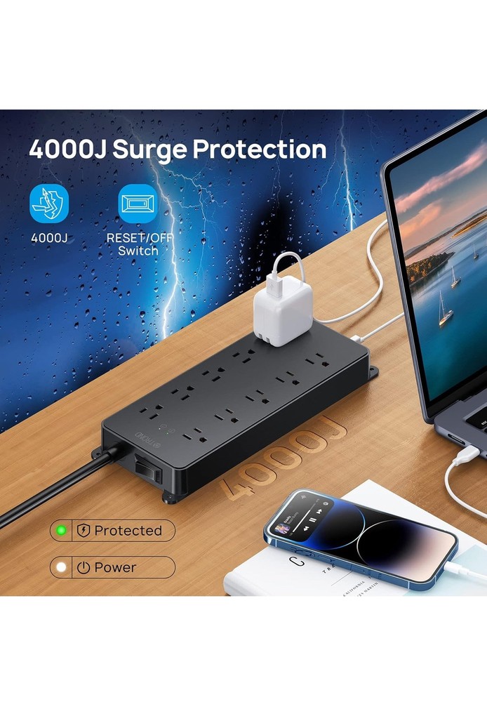 TROND 10A2U2C Surge Protector 10ft