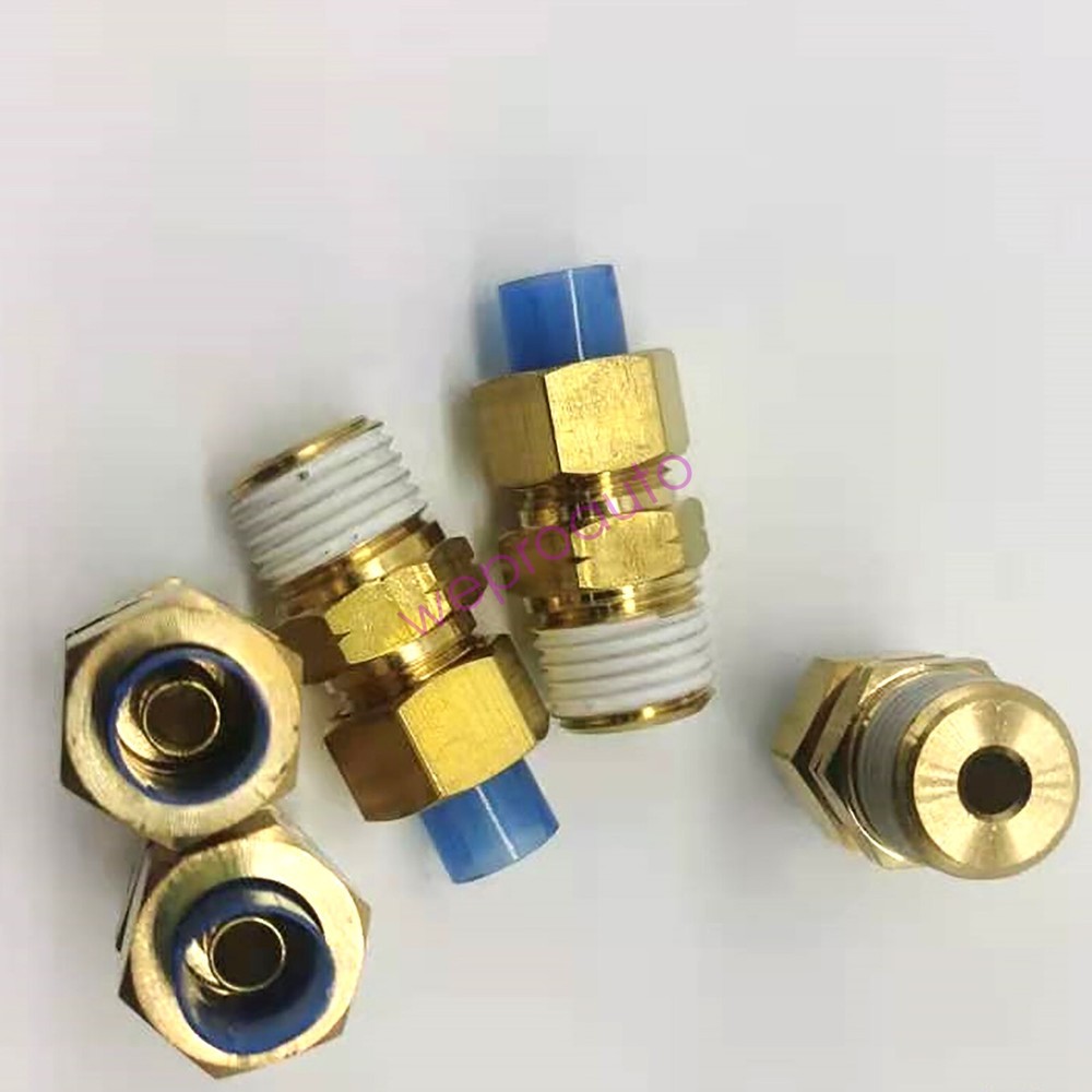 1PCS SMC KFH12U-04 Brass Embedded Fitting Flush Through Connector New ✦KD