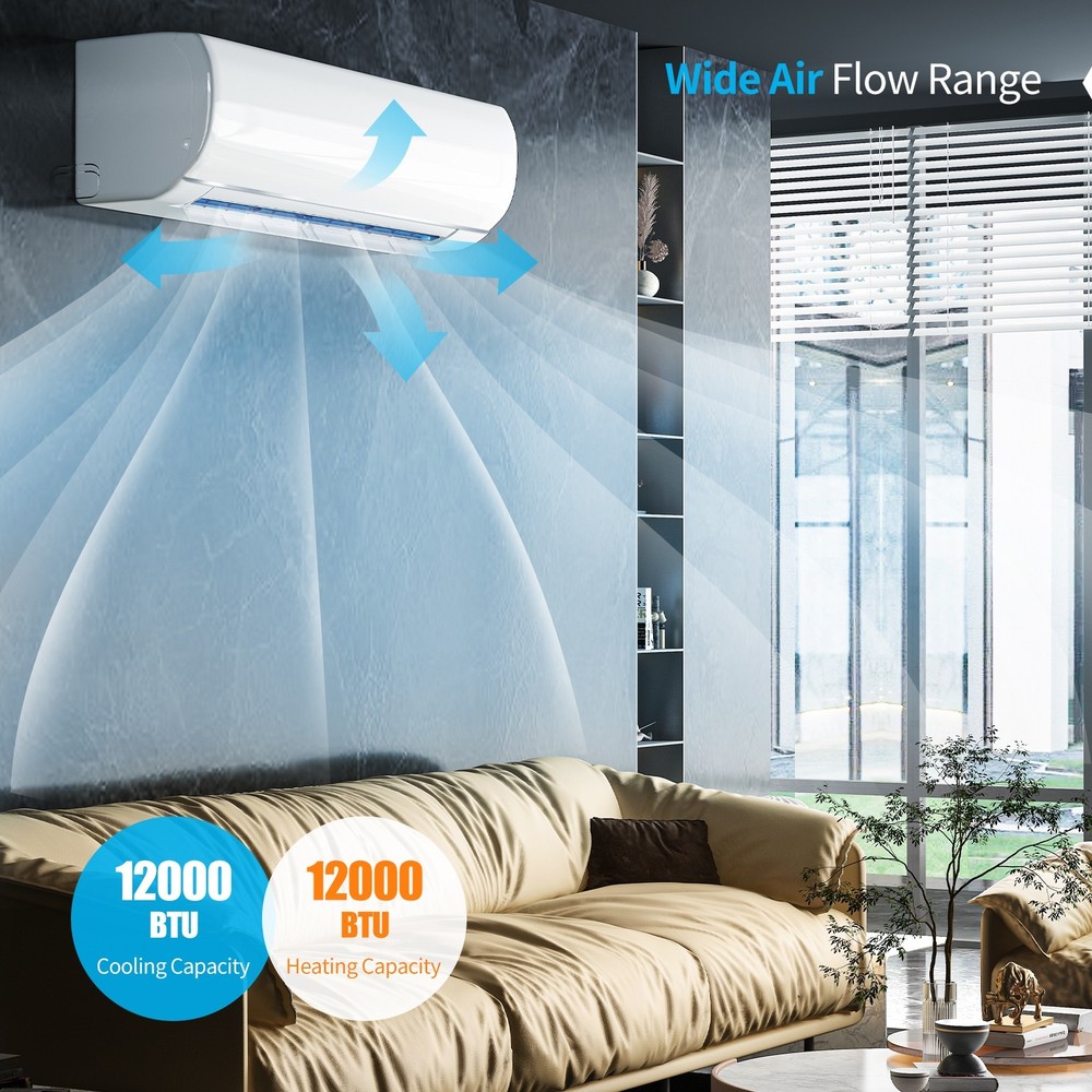 DISHUP Mini Split Air Conditioner&Heater,WIFI Enabled,21 SEER2 AC Unit