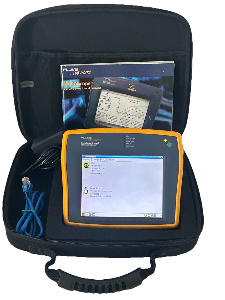 Fluke Networks EtherScope Series II Network Assistant-Case,Battery & Accessories
