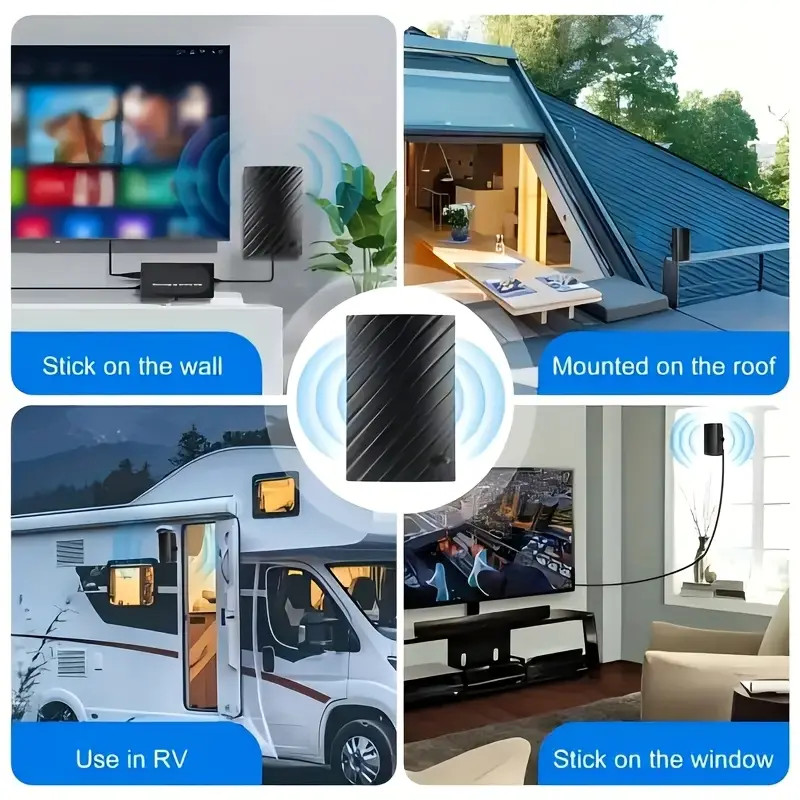 5600 Miles Digital TV Antenna 1080P 4K Waterproof HDTV Amplified Outdoor Indoor