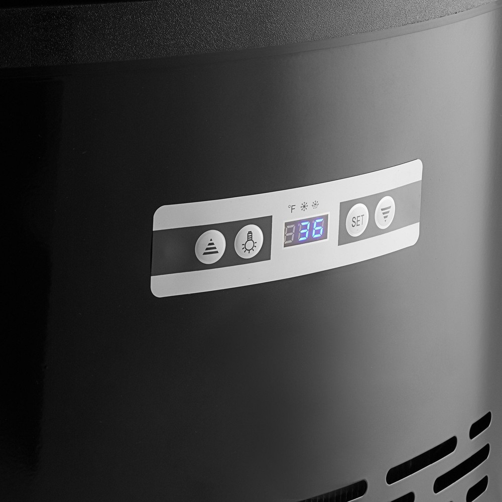 Black Circular Glass Refrigerated Display Case