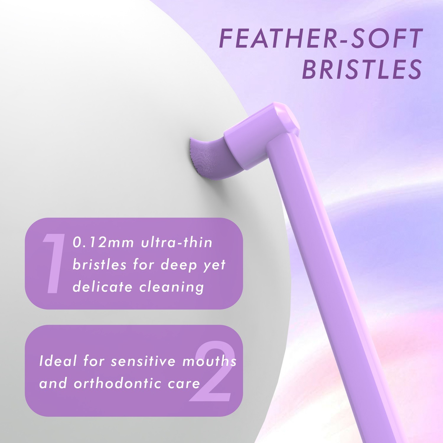 Orthodontic End Tuft Toothbrush with 0.12mm German Bristles – Deep Clean-2 Packs