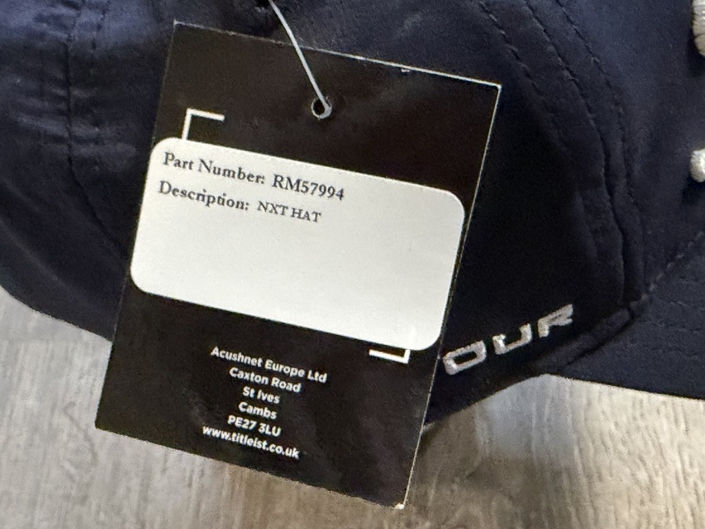 Titleist NXT Tour Adjustable Strap Golf Hat Script NOS Navy Blue NWT