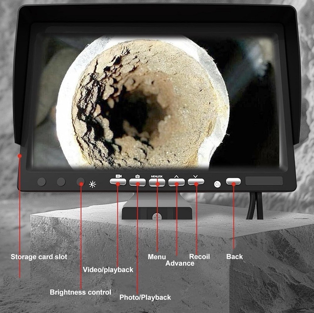 HD Screen Pipe Borescope, 120 Degree Viewing Angle
