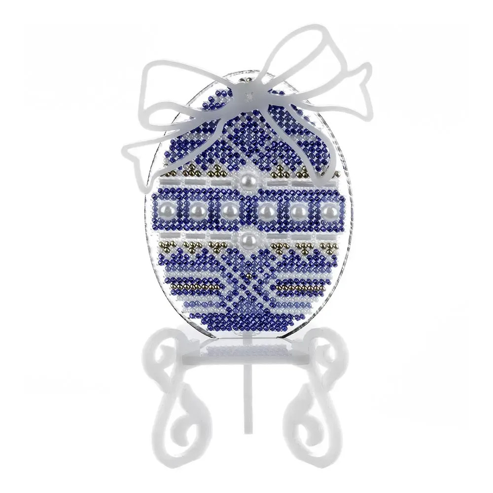 DIY Bead embroidery kit on a plastic base Easter decoration Craft gift
