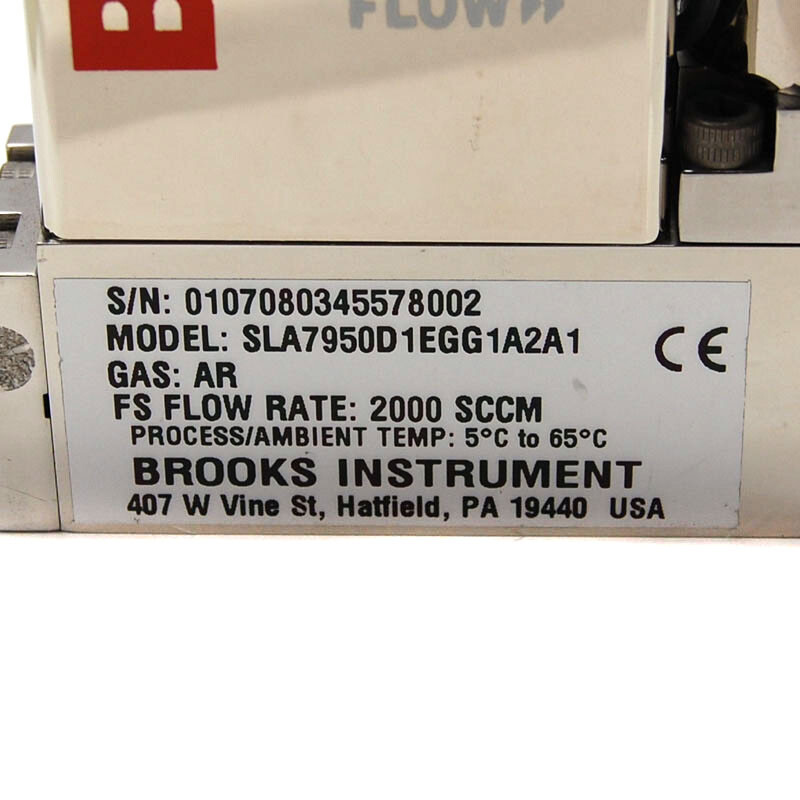 Brooks SLA7950D Digital MFC Mass Flow Controller 1/4" VCR Device Net (Ar / 2SLM)