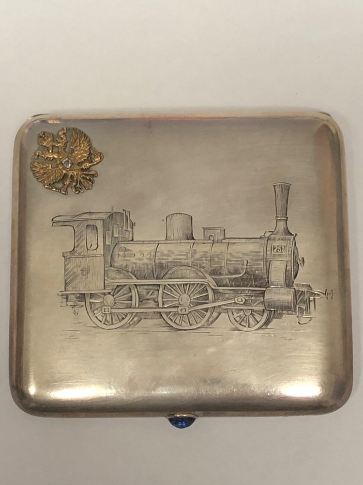 Imperial presentation russian silver cigarette case