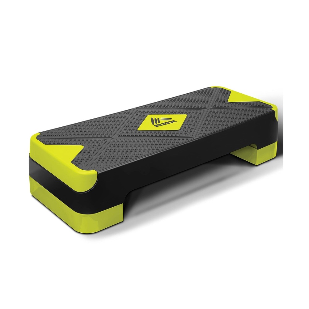 RBX Aerobic Step Platform with Non-Slip Textured Surface -2-Level Adjustable ...
