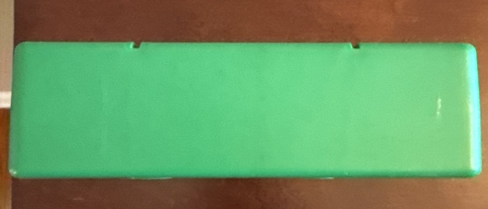 Crayola Crayons Green Plastic Storage Case 64 Count Sharpener Hole RARE Hallmark
