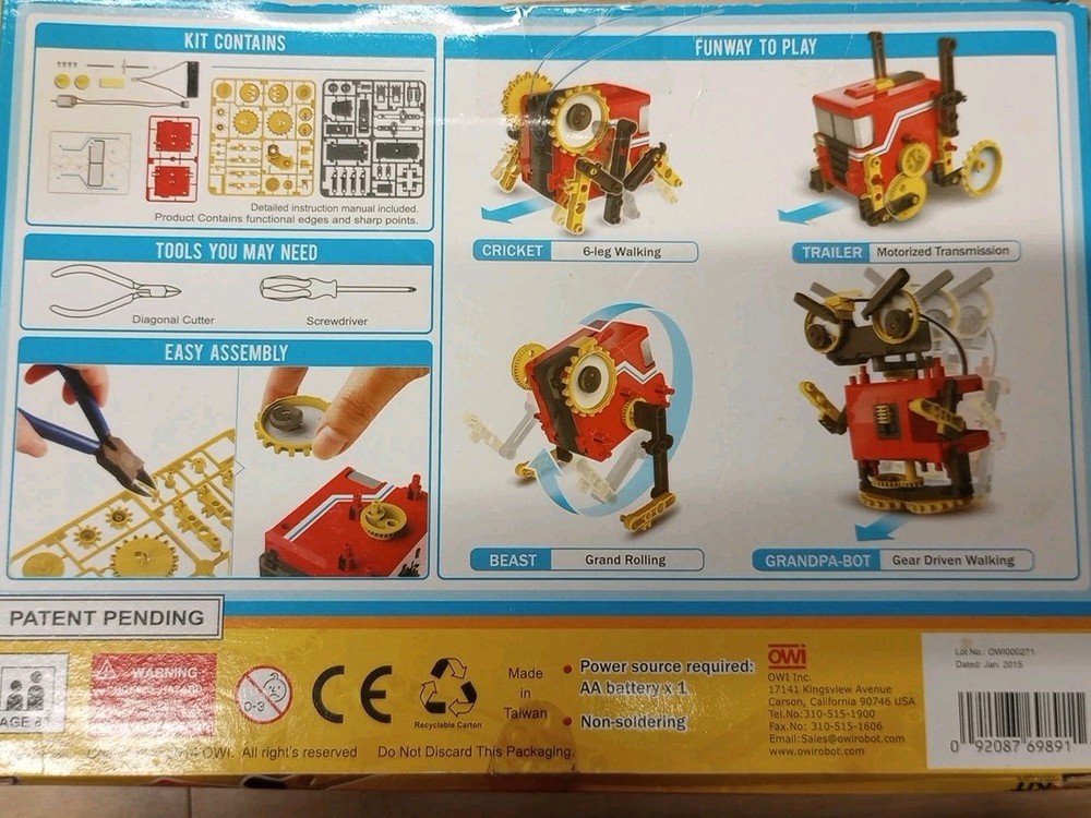 Robotikits Educational Motorized Robot Kit OWI-891 Toy