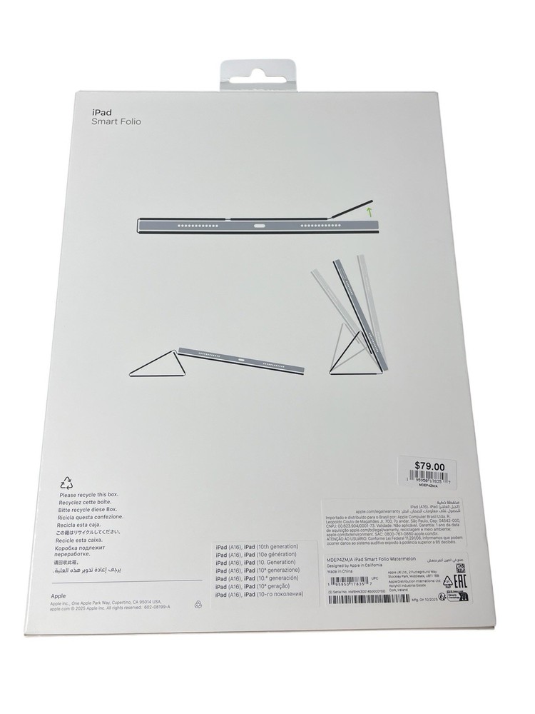 EMPTY BOX ONLY Apple Smart Folio iPad (10th Generation) in Watermelon