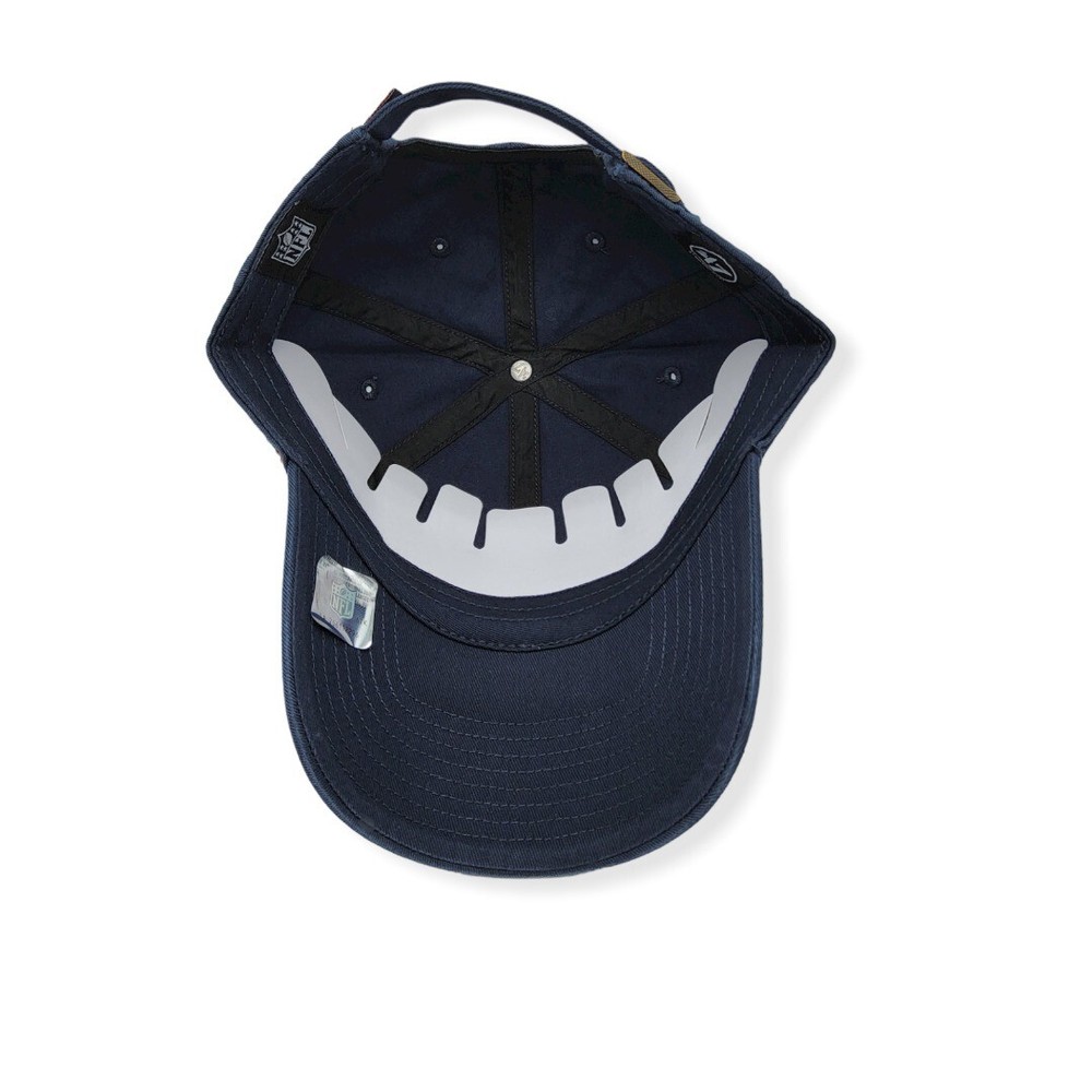 '47 Chicago Bears Clean Up Bear Face Logo Navy Adjustable Strap Hat Dad Cap