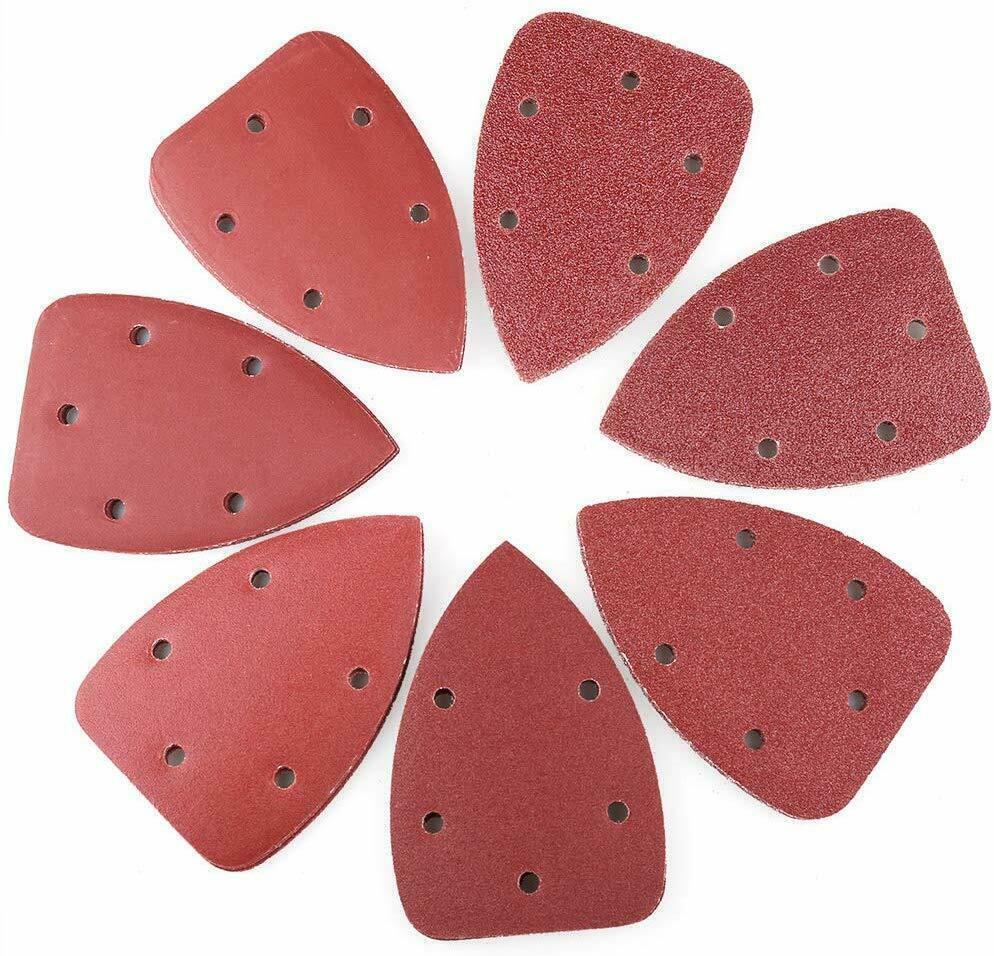70PCS Sander Pads Sanding Sheets Sandpaper Hook and Loop Assorted 40-320 Grit