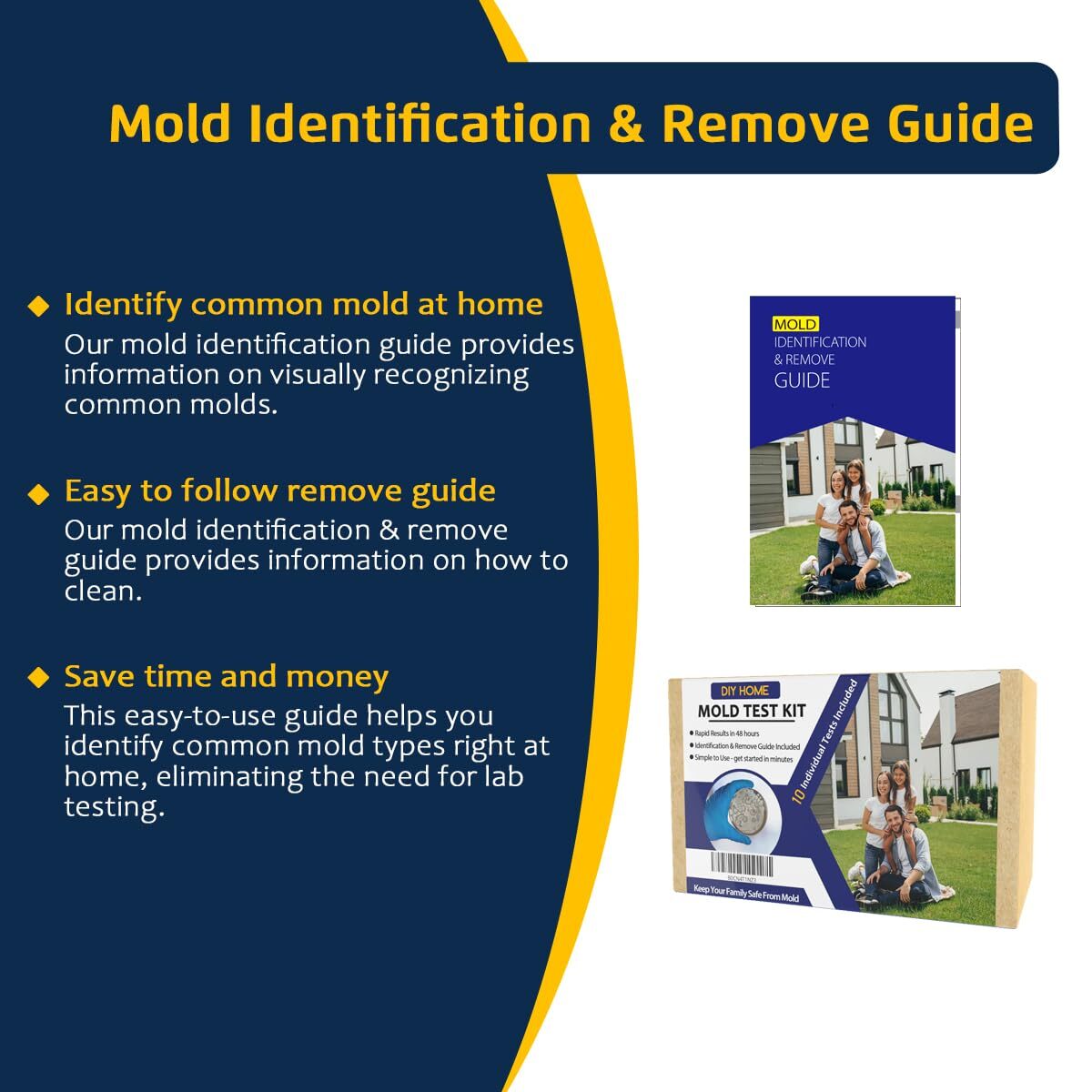 Mold Testing Kit with 10 Individual Tests - DIY Mold Test Kit for Home -