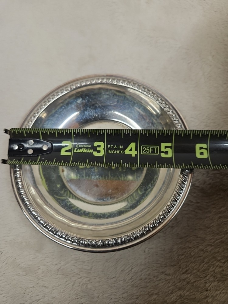 Vintage Silver Plate Dish Decorative Edging