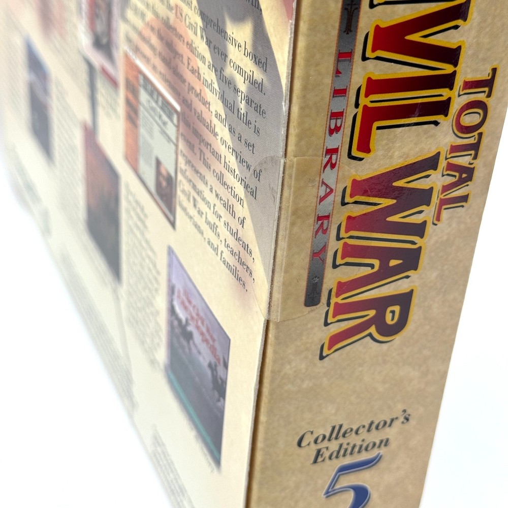 Total Cival War Library Big Box PC Cd-Rom 5 Disc Set Sealed Unopened 1997
