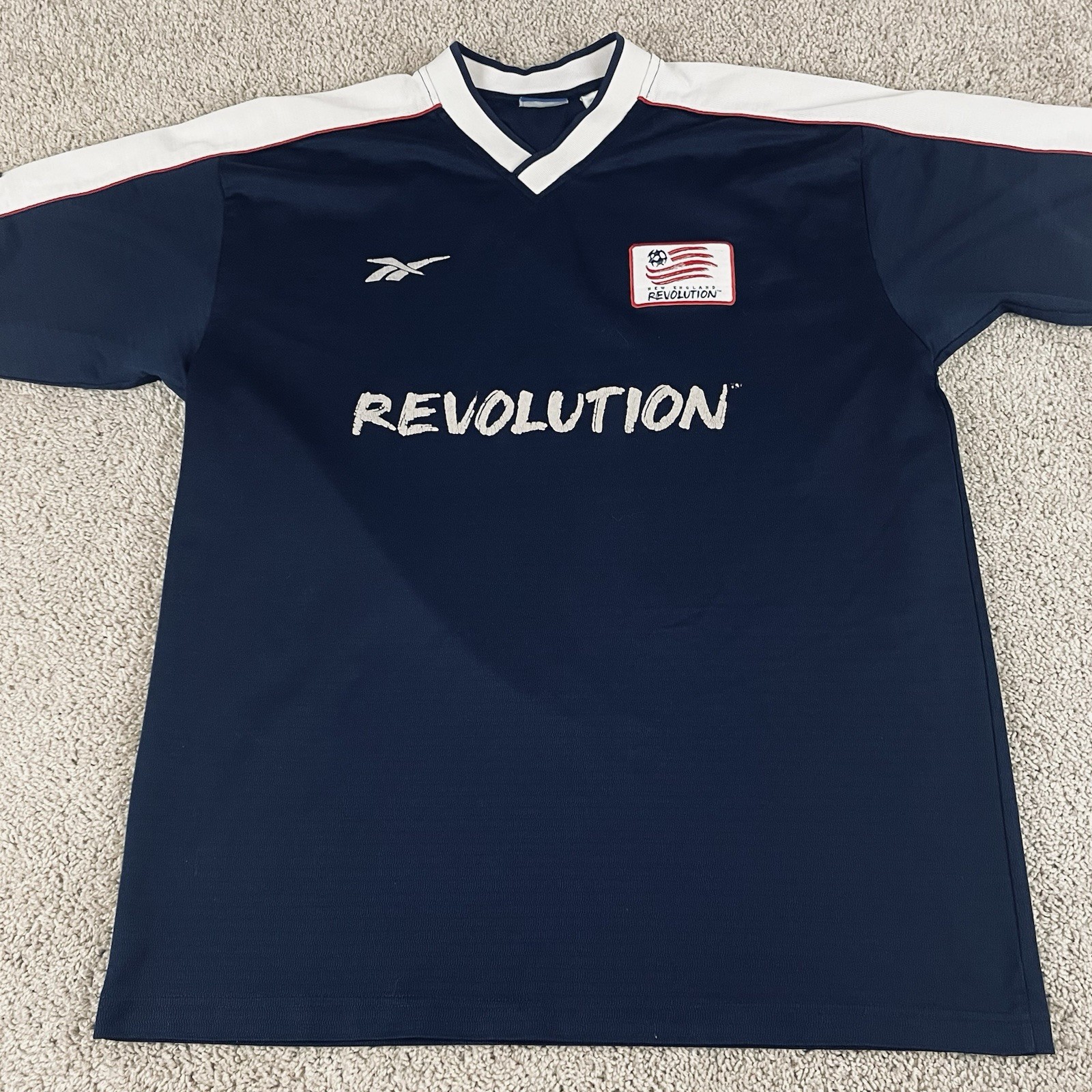 Vintage Reebok New England Revolution MLS 1999 Home Jersey Size Large CLEAN R3