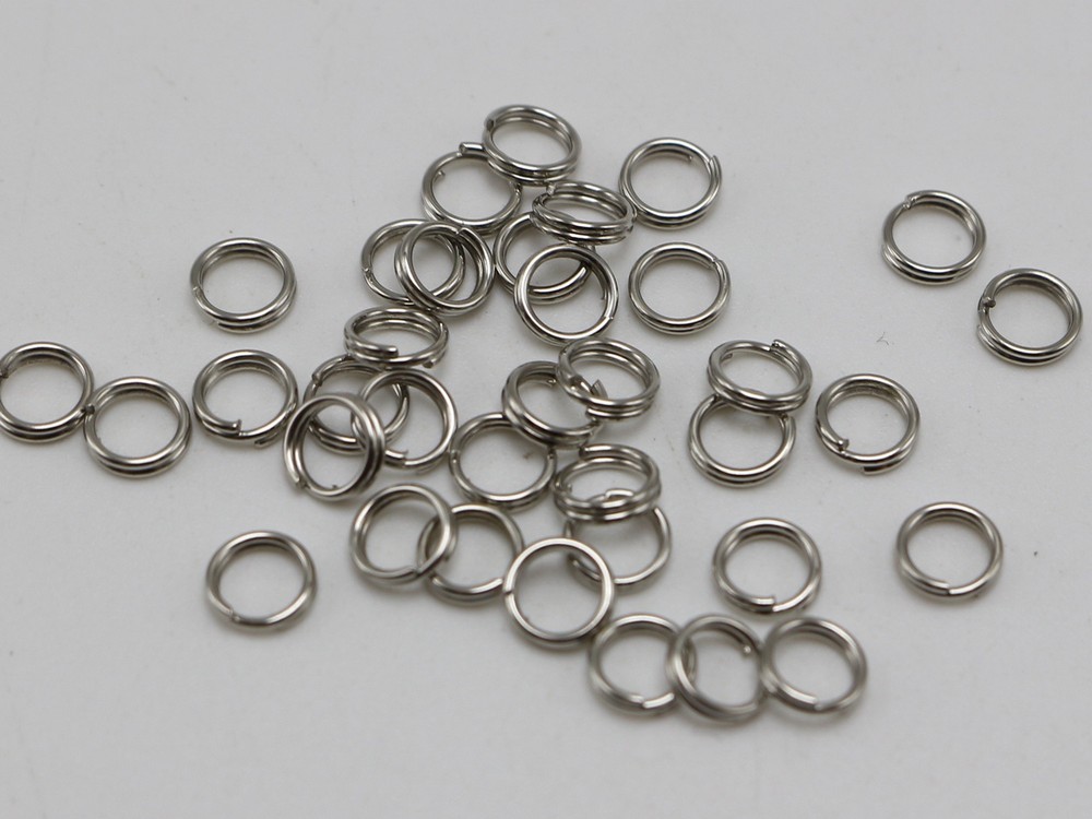 1000 Dull Silver Tone Double Loop Split Open Jump Rings 5mm Connector Craft