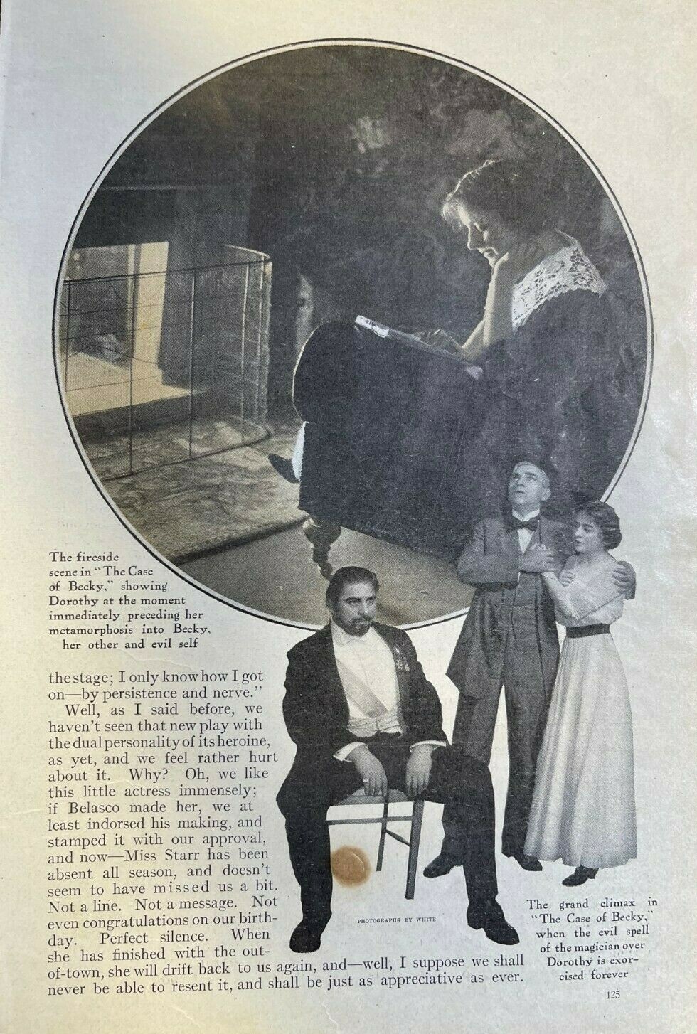 1912 Actress Frances Starr illustrated