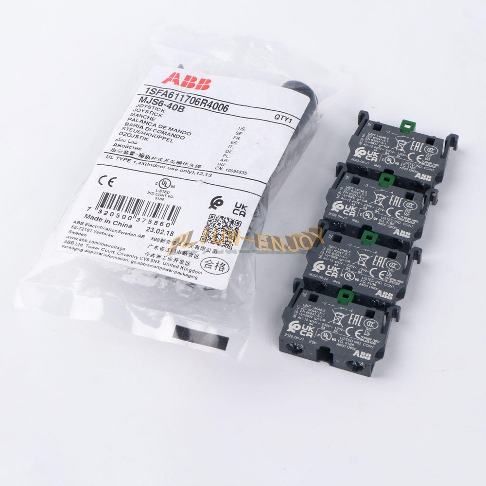 1Pcs NEW ABB Control Joystick Switch MJS6-40B with 4 MCB-10 Contacts Reset Type