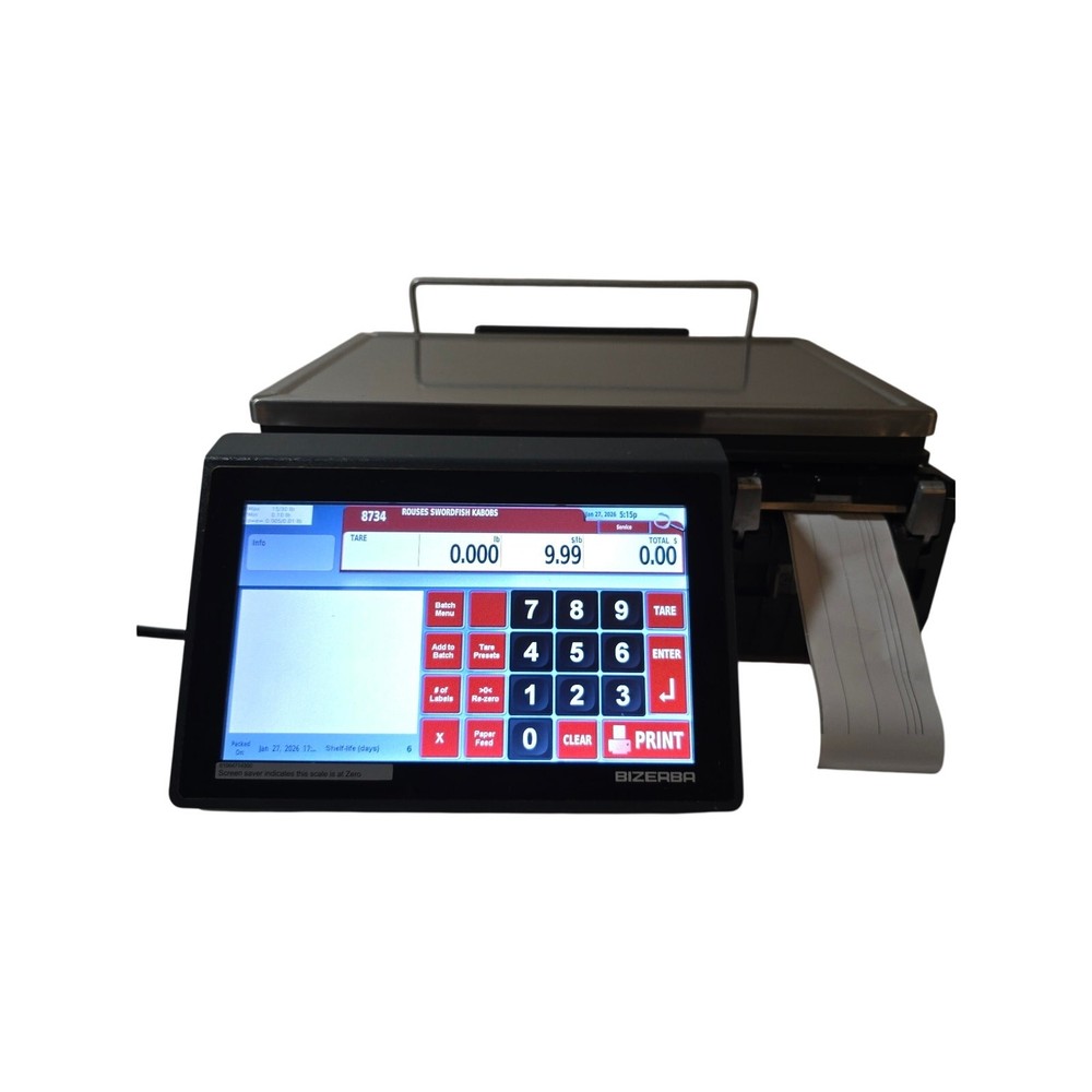 Bizerba XC 100 CE Touchscreen Retail Scale w Printer POS Touch Screen- READ