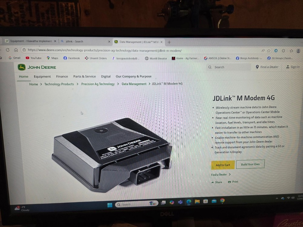 John Deere Jdlink modem holder Less Suction Cups Less Hardware