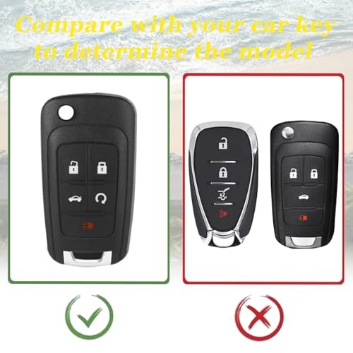 Key Fob Cover, Car Key Case Shell Protector Compatible with 2010-2017 Black