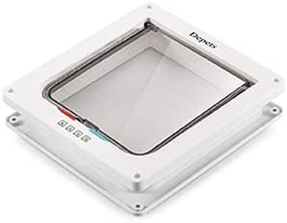Large Cat Door (Outer Size 9.9" X 9.2"), 4 Way Locking Cat Flap Door for Interio