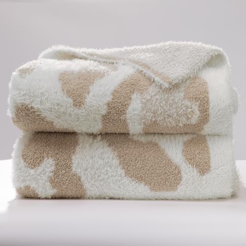 Leopard Print Blanket, Super Soft Throw Blanket Throw(50"x60") Leopard-beige