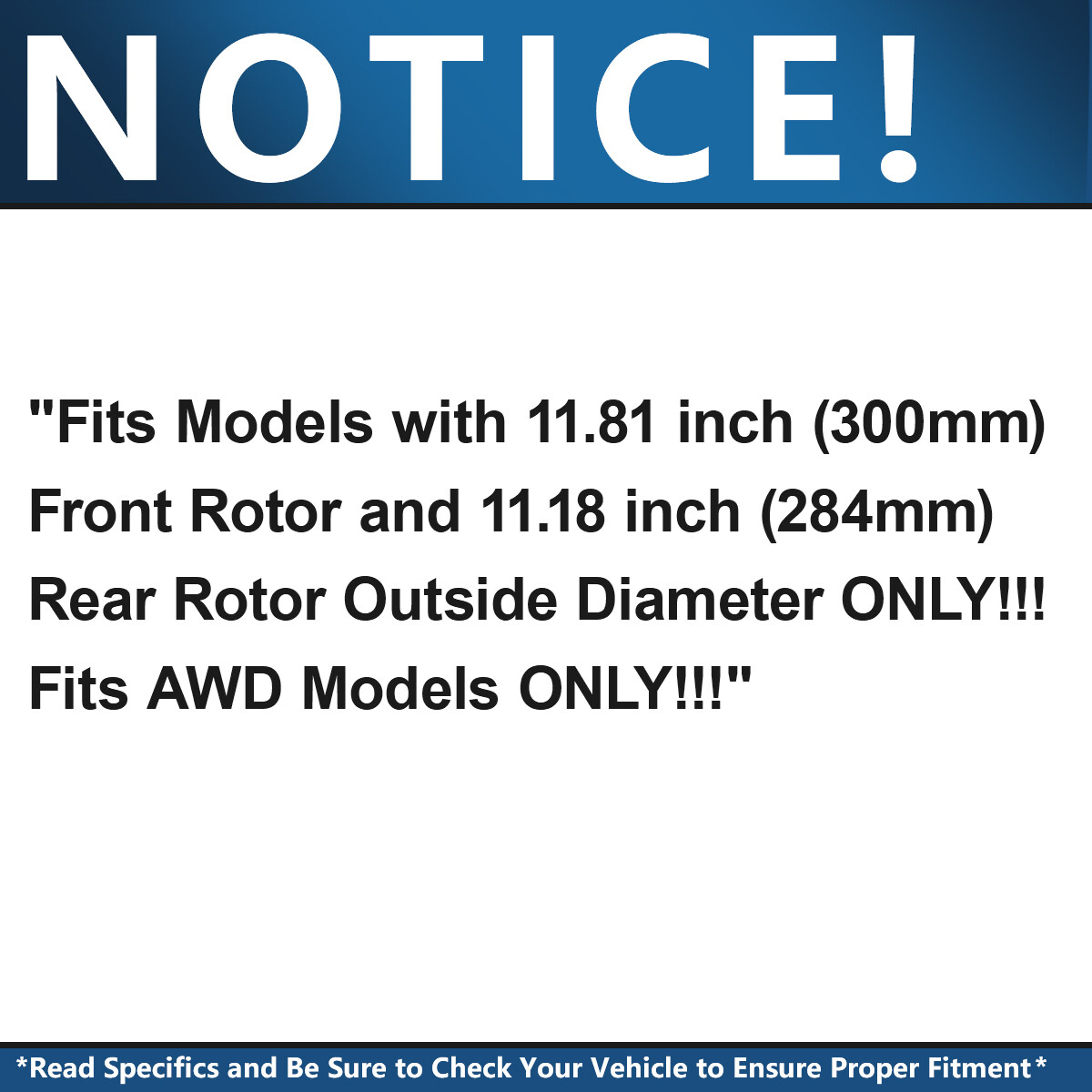 AWD 284mm Front & Rear Brake Rotors + Brake Pads Kit for Hyundai Tucson Sportage