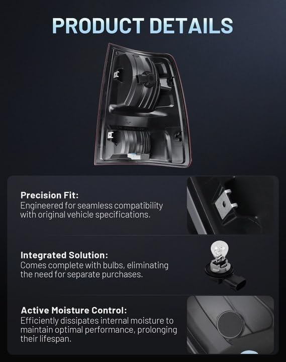 Tail Light Assembly Left Driver Side Compatible with Dodge Ram 1500 Left Side