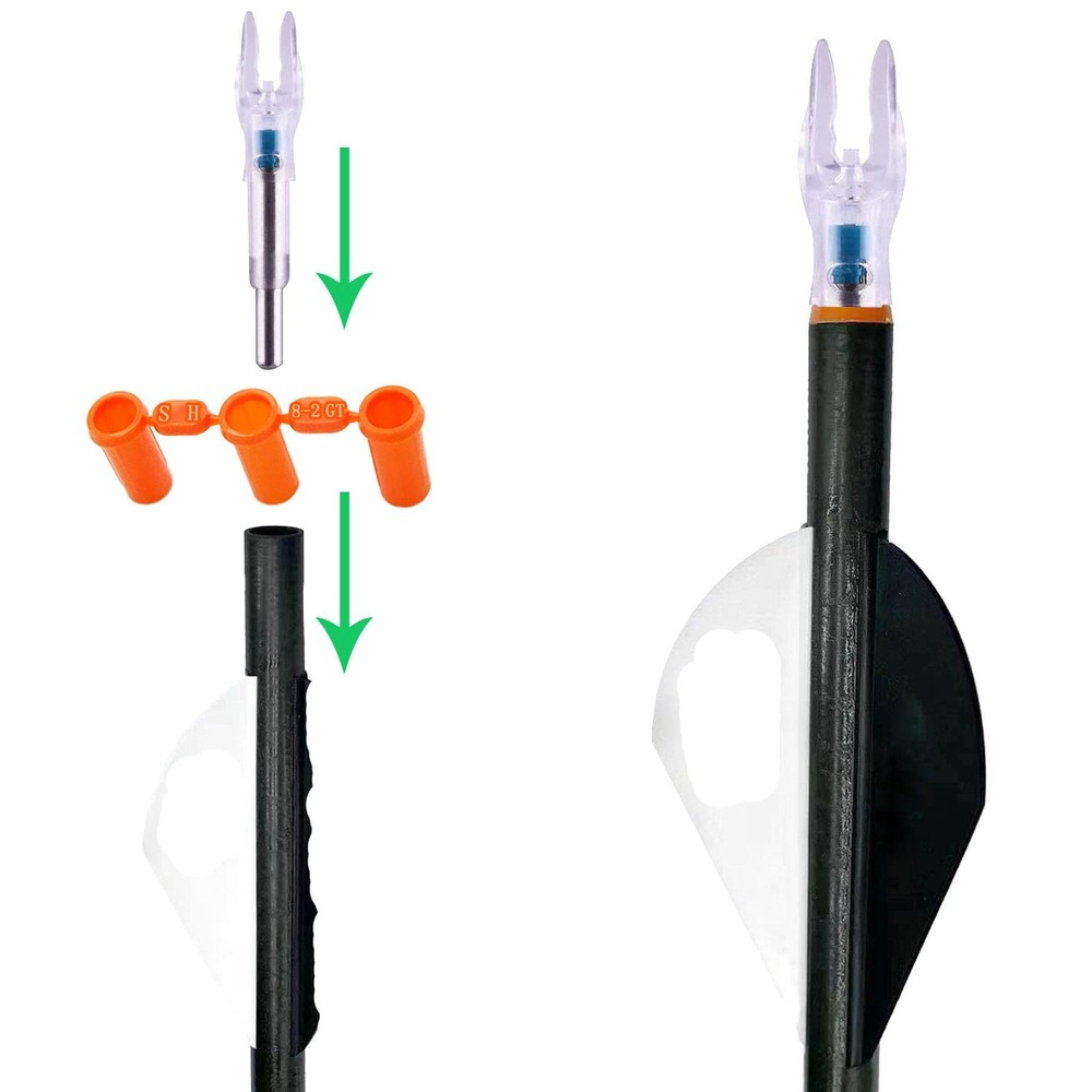 Lighted Nocks for Arrows - 6 Pack Universal LED Knocks, .204 to .246 ID