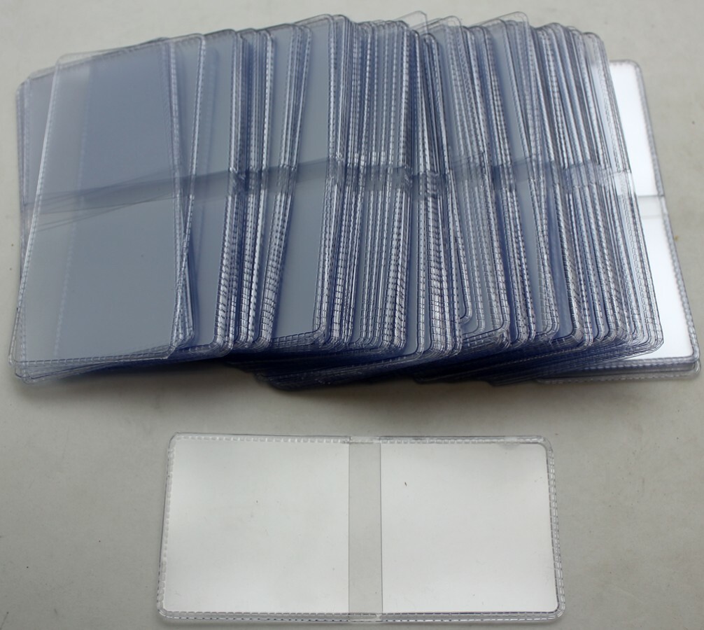 100 Archival Vinyl 2x2 Coin Flips - Round Corner - Double Pocket - Non-PVC