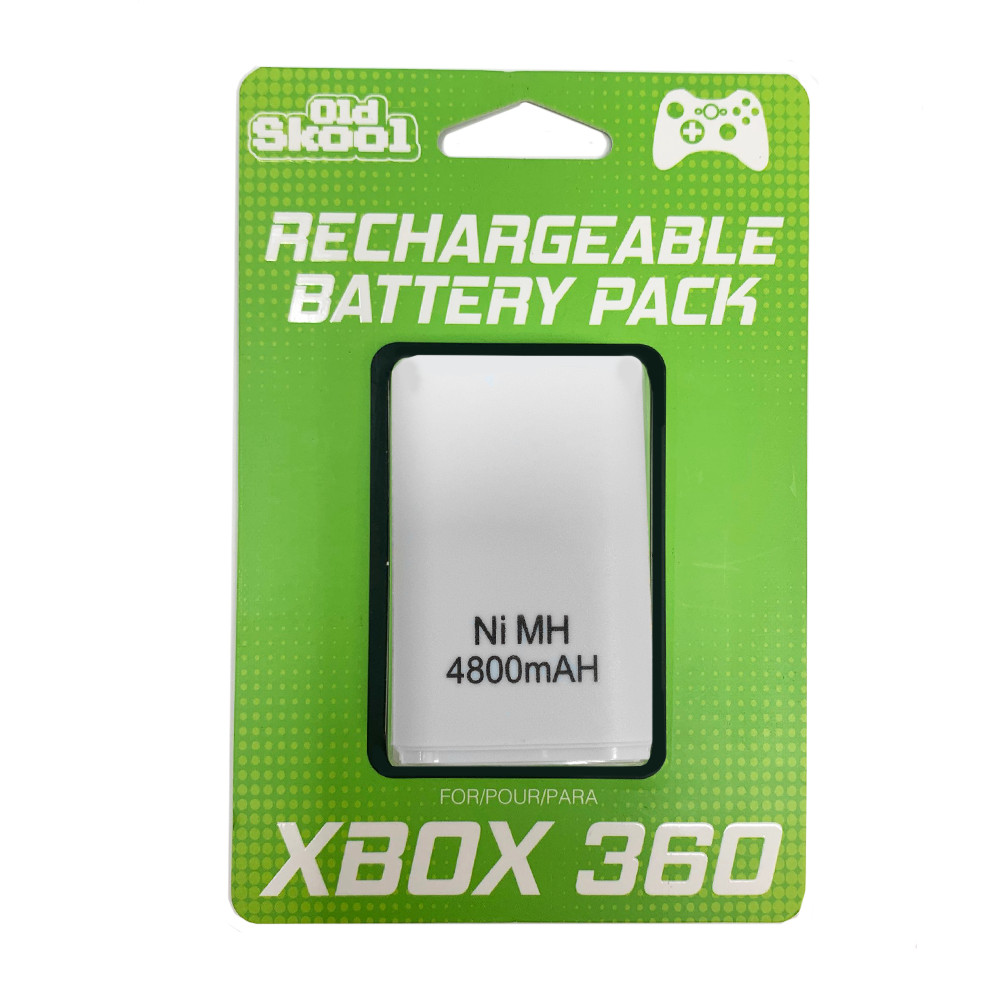 Old Skool XBOX 360 Rechargeable Battery Pack 4800mAh- White
