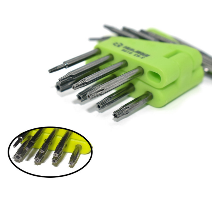 8PCS Double-End Mini Hexagon Wrench Hex Allen Key with Middle Hole Screwdriver