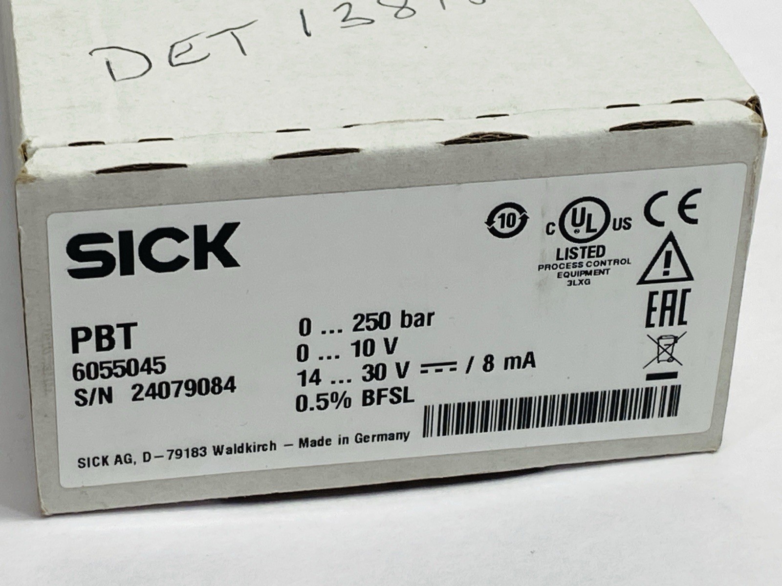 Sick PBT-RB250SG1SSFVMC0Z Pressure Sensor 0-250bar 6055045