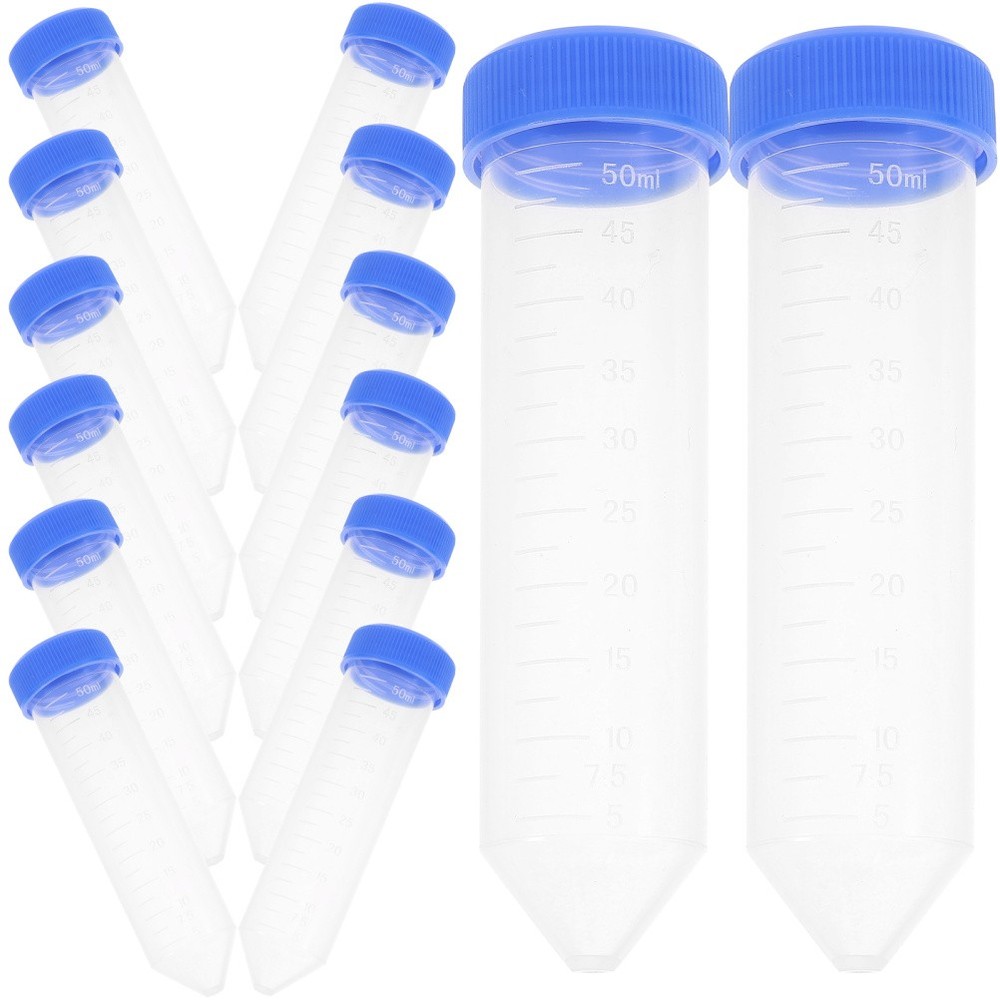 25pcs Centrifuges Tubes With Screw Caps - 50ml Plastic Clear Sample Storage