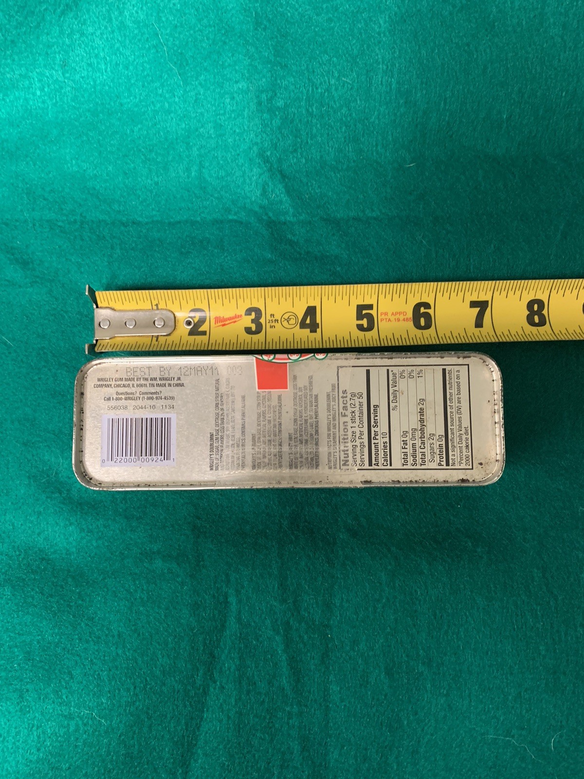 2010 Wrigleys Doublemint Chewing Gum Factory Sealed Christmas Tin